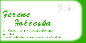 ferenc holecska business card